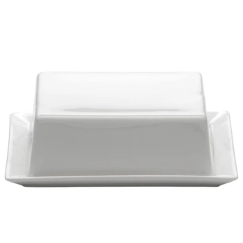 Масленка с крышкой Maxwell Williams WHITE BASICS KITCHEN, фарфоровая, 250 г