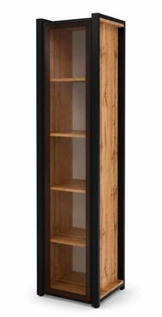 Пенал LOFT витрина Mebliromax 500х400х2000мм Тахо Черный