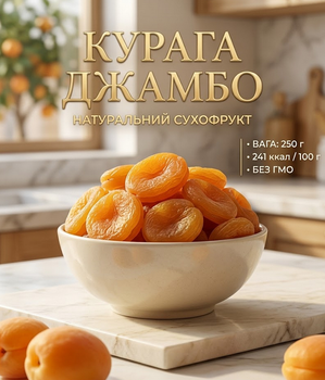 Курага Джамбо 250 г натуральный сушеный абрикос собственное производство