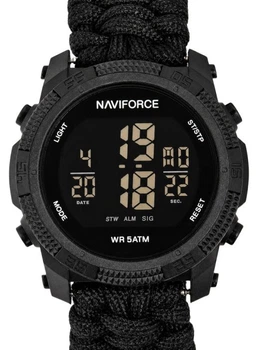Чоловічий годинник Naviforce Europe Black Paracord 2 ремінці