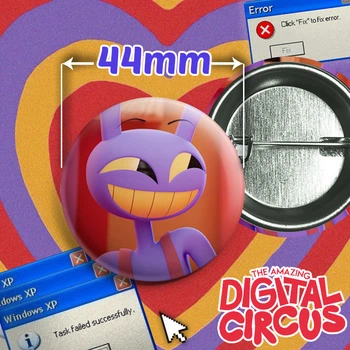 Значок Джакс из веб-сериала Удивительный цифровой цирк / The Amazing Digital Circus. №19. 44мм