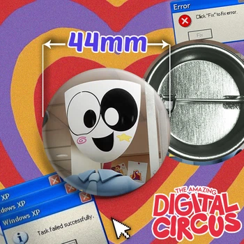 Значок Гэнгл из веб-сериала Удивительный цифровой цирк / The Amazing Digital Circus. №62. 44мм