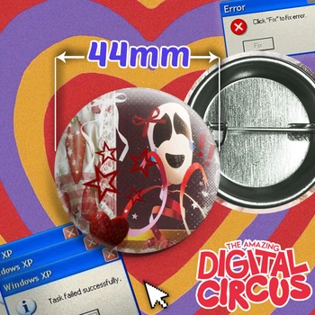 Значок Гэнгл из веб-сериала Удивительный цифровой цирк / The Amazing Digital Circus. №64. 44мм
