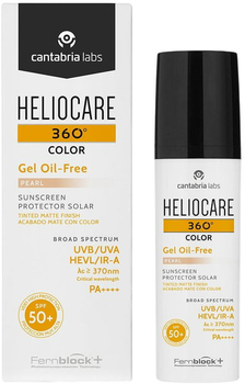 Гель сонцезахисний з пігментами Cantabria Heliocare 360º Color Tan Activator Sunscreen SPF 50+ 50 мл