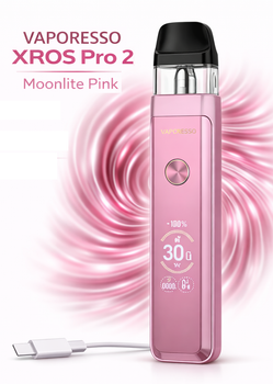 Многоразовая pod-система Vaporesso Xros Pro 2 Moonlite Pink электронная сигарета 2000 мАч под система Иксрос Про 2 Розовая 3 мл