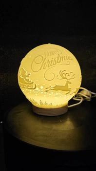 Новорічний світильник-куля 'різдвяна ніч' з оленем та написом merry christmas. Aivory