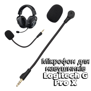 Заменимый микрофон 3.5mm (3-pole) для Logitech G Pro X Универсальный геймерский микрофон для наушников