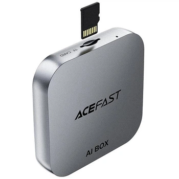 Адаптер QC2 AI Box car wireless CarPlay/Android Auto Metal gray Acefast 000351806