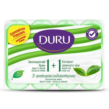 Мило Duru 1+1 4*80гр Зелений чай
