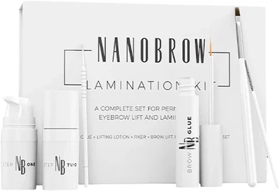 Zestaw do laminowania brwi Nanobrow Klej do brwi 7 ml + Balsam liftingujący Step One 5 ml + Utrwalacz Step Two 5 ml (5905669547468)