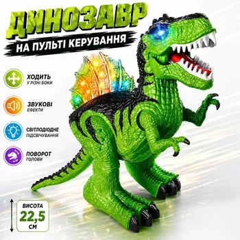 Динозавр на пульті керування ToyCloud Спінозавр великий, рух-гарчання-світло 666-56A
