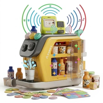 Игрушечная кофейня Play House Cashier Coffee игровой набор с кофемашиной, витриной и кассой GJJ-H-92