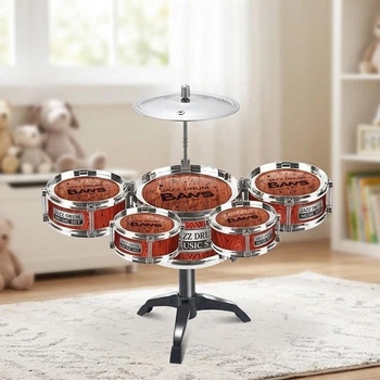 Детская барабанная установка Jazz Drum музыкальный набор барабаны и тарелка 55см 333-006C