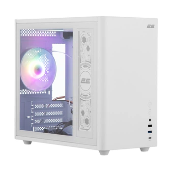 Корпус для компьютера 2E Credo Plus V350WG Mini Tower mini-ITX/micro-ATX без БП Белый (2E-V350WG)