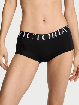 Женские трусики Victoria's Secret (2975581635181) Exploded Logo Cotton Boyshort XS черные