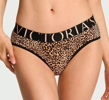Трусики хіпстери леопардові з еластичним поясом та лого (S) Victoria's Secret