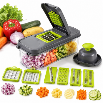 Овочерізка Мультислайсер vegetable cutter / Мультислайсер для овочів та фруктів / Механічний ручний подрібнювач