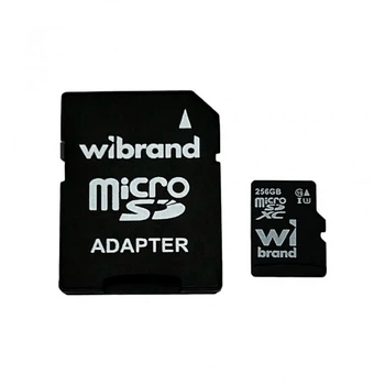 Карта пам'яті Wibrand 256GB microSD class 10 UHS-I U3 (WICDHU3/256GB-A) (22221)