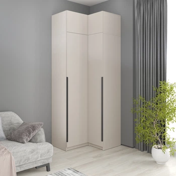 Кутова шафа з антресоллю MebelStar Оскар ДСП BL-B, стандарт 97x52x260 см Кашемір (MBS-6988)