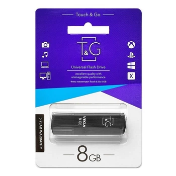 USB флеш-накопичувач T&G 8ГБ (серія Vega 121, колір чорний)
