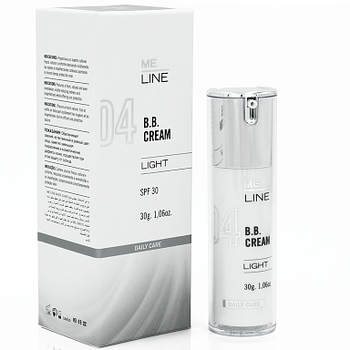 Тональний сонцезахисний зволожувальний BB крем SPF30 тон Лайт 04 Me Line BB Light 30 мл