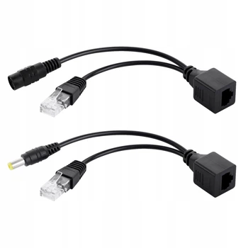 POE інжектор пасивний спліттер RJ45 LAN Ethernet + DС + POE Alitek Black (пара 2 шт) (48978)