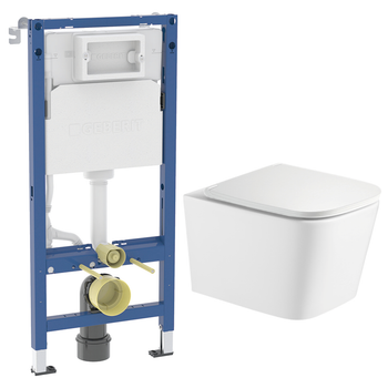 Набір інсталяція GEBERIT 458.103.00.2 DUOFIX Basic з унітазом IMPRESE KUBIK Twist, без клавіші