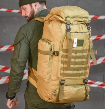Тактичний рюкзак 80 л Cordura 1000D койот для військових