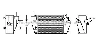 Впускний охолоджувач повітря AVA AIA4187 Audi A4 8E0145805E, 8E0145805G, 8E0145805P