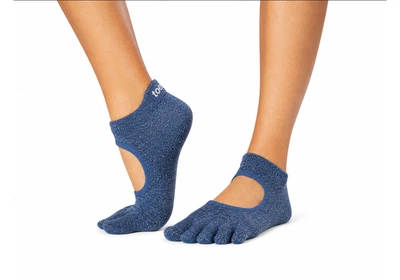 Носки для йоги ToeSox Full Toe Bellarina Grip Deepwater Shine M (39-42.5)