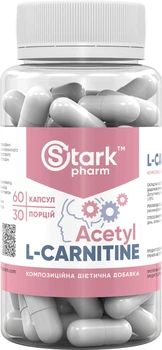 Ацетил l-карнітин Stark Acetyl L-Carnitine 500 мг 60 капсул (жироспалювач) (5376)