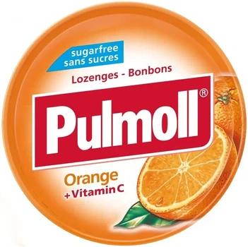 Льодяники без цукру Orange + vit C апельсин Pulmoll, 45 г