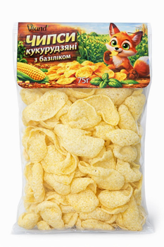 Чипсы кукурузные с базиликом, ТМ Viand, 75 г