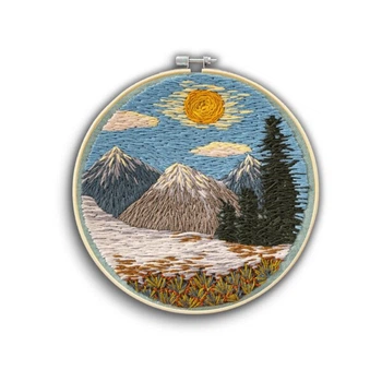 Набор для вышивки гладью Тишина высоких гор Brushme EMBR005 Разноцветный shop (9995482470049)