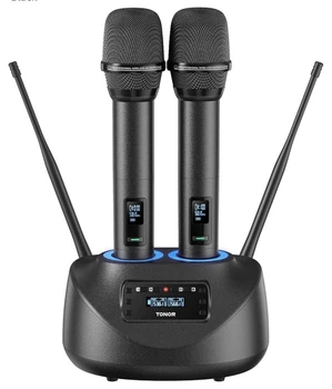 Беспроводной микрофон TONOR TW790 (2 шт) UHF + Bluetooth | 100 каналов| до 80 м | Профессиональная караоке система