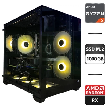 Сборка под заказ: игровой ПК AeroCool Dryft Mini Tower / AMD Ryzen 5 7500F (6 (12) ядер по 3.7 - 5.0 GHz) / 32 GB DDR5 / 1000 GB SSD M.2 / AMD Radeon RX 7800 XT, 16 GB GDDR6, 256-bit / 800W