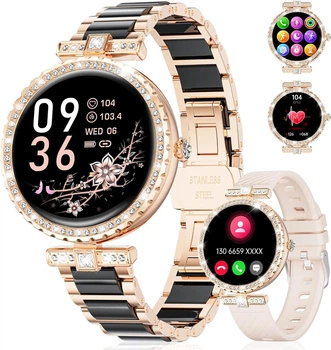 Умные часы женские Smart Watch Pro с функцией звонков и сообщений, со спорт режимами и пульсометром, треккингом сна, SpO2, android/ios