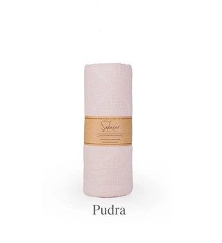 Вафельне простирадло-покривало Saheser Cotton Piquel 160×230 см. Lavin Pudra