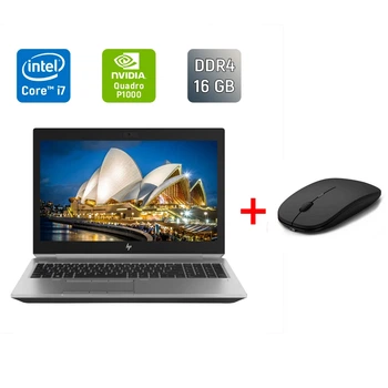 Мобільна робоча станція Б-клас HP ZBook 15 G5 / 15.6" (1920x1080) IPS / Intel Core i7-8850H (6 (12) ядра по 2.6 - 4.3 GHz) / 16 GB DDR4 / 512 GB SSD / nVidia Quadro P1000, 4 GB GDDR5, 256-bit / Fingerprint / WebCam / HDMI б/в + Подарунок Миша / USB