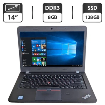 Ноутбук Б-класс Lenovo ThinkPad E460 / 14" (1366x768) TN / Intel Core i5-6200U (2 (4) ядра по 2.3 - 2.8 GHz) / 8 GB DDR3 / 128 GB SSD / Intel HD Graphics 520 / WebCam б/у