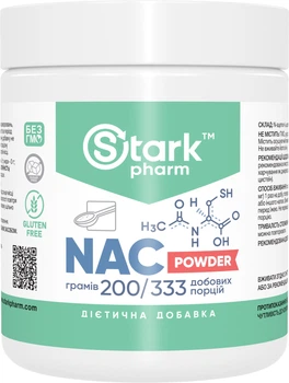 NAC (n-ацетилцистеїн) Stark Pharm NAC Powder порошок 200 г (6746) (4829888053733)
