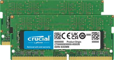 Модуль пам'яті CRUCIAL 64GB PC25600 DDR4 SO KIT2 (CT2K32G4SFD832A) 320513