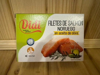 Лосось норвезький в оливковій олії консервоване Didi Filetes De Salmon Noruego En Aceite De Oliva 120мл