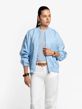 Бомбер жіночий блакитний лляний Arber Bomber jacket WL 44 блакитний (W08.04.23.624)