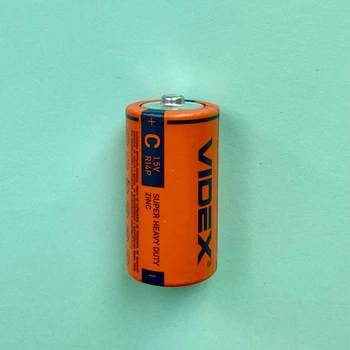 Батарейка Videx R14 (тип С) 1.5 V, солевая для бытовых приборов