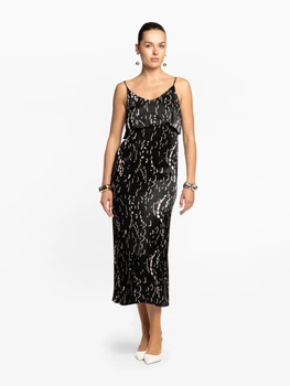 Сукня чорна пряма Arber Dress SS26 2 42 чорний мікс (W22.30.02.625)