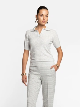 Поло жіноче сіре бавовняне Arber Polo Knit WD3 SS WTR-241 XS сірий (W09.20.13.622)