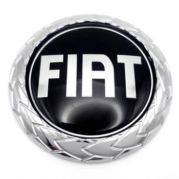 Эмблема логотип Fiat 98 мм хром+черный, глянец