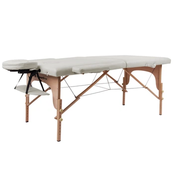 Масажний стіл inSPORTline Orashi 2-Section Wooden, бежевий
