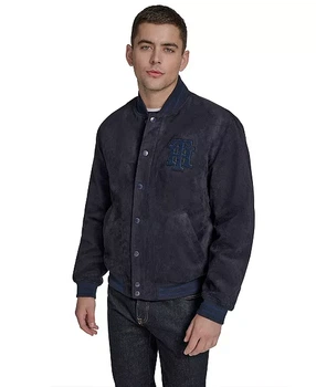 Чоловіча куртка-бомбер Tommy Hilfiger Varsity - Premium Еко-Замша (Water Resistant / Не боїться води L Темно-синя